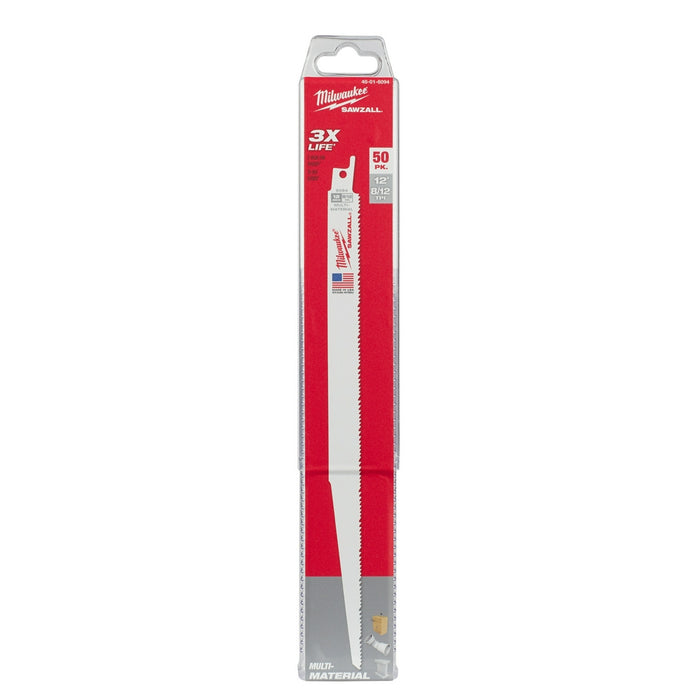 Milwaukee Tools 12" Sawzall Blades 50 pack 48-01-6094