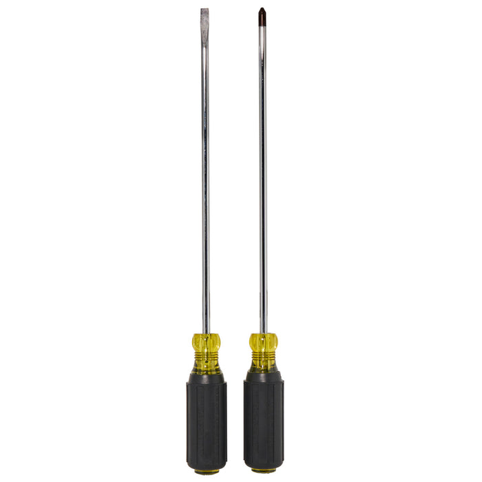 KLEIN TOOLS 2 PC. Long Blade Slotted & Phillips Screwdriver Set