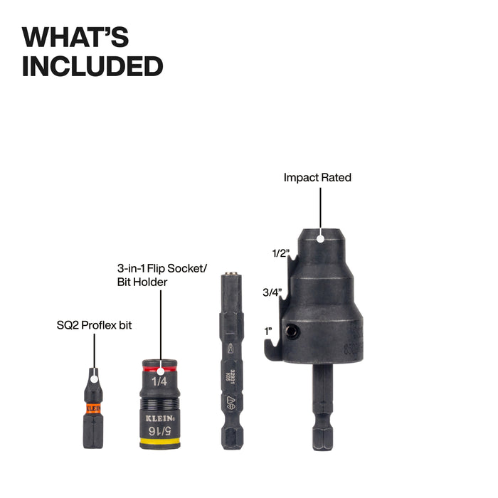 Klein 85091HD Impact-Rated Flip Socket Conduit Reamer