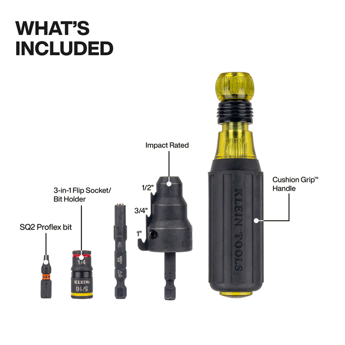 Klein 85191HD Impact-Ready Flip Socket Conduit Reamer Driver