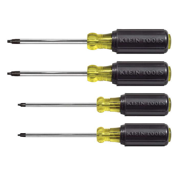 KLEIN TOOLS 4 PC. Square Recess Screwdriver Set