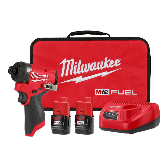 MILWAUKEE M12 FUEL™ 1/4" Hex Impact Driver Kit + FREE 48-11-2425