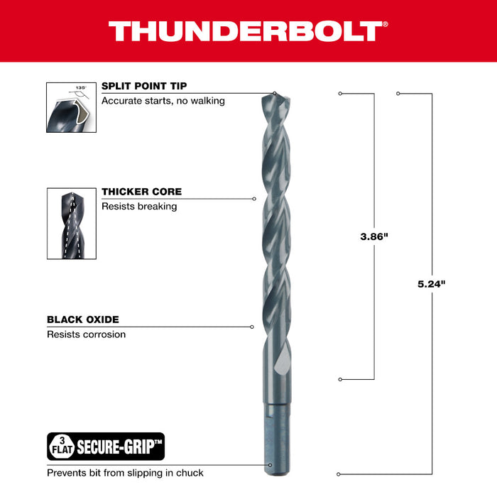 Milwaukee Tools 13/32" Thunderbolt Black Oxide 48-89-2732