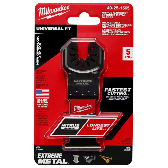 MILWAUKEE NITRUS CARBIDE™ Extreme Metal Universal Fit OPEN-LOK™ Multi-Tool Blade