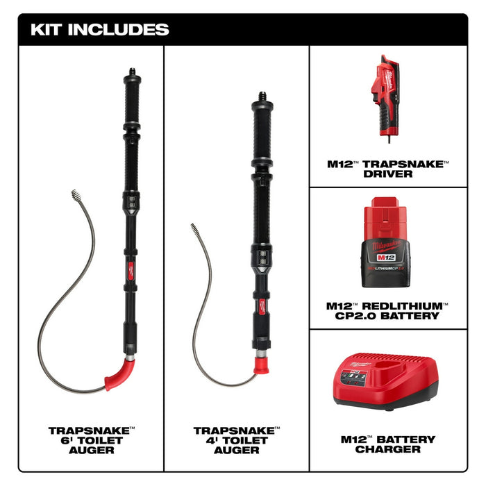 MILWAUKEE M12 TRAPSNAKE 2 Tool Combo Kit