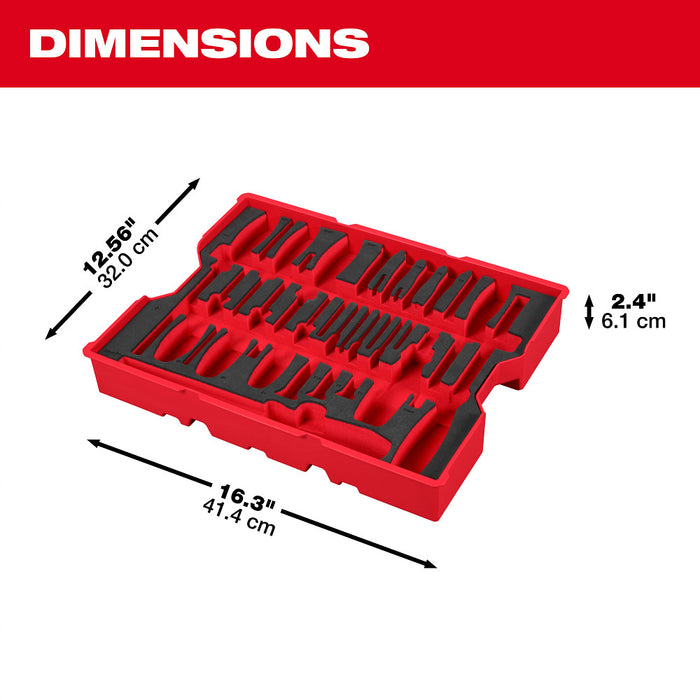 Milwaukee 17pc. Screwdriver & Pry Bar Set with Tray for PACKOUT™ Drawers 48-22-0158