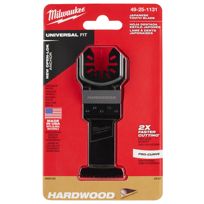 MILWAUKEE 1-3/8" Universal Fit OPEN-LOK™ Japanese Tooth PRO-CURVE™ Hardwood Blades