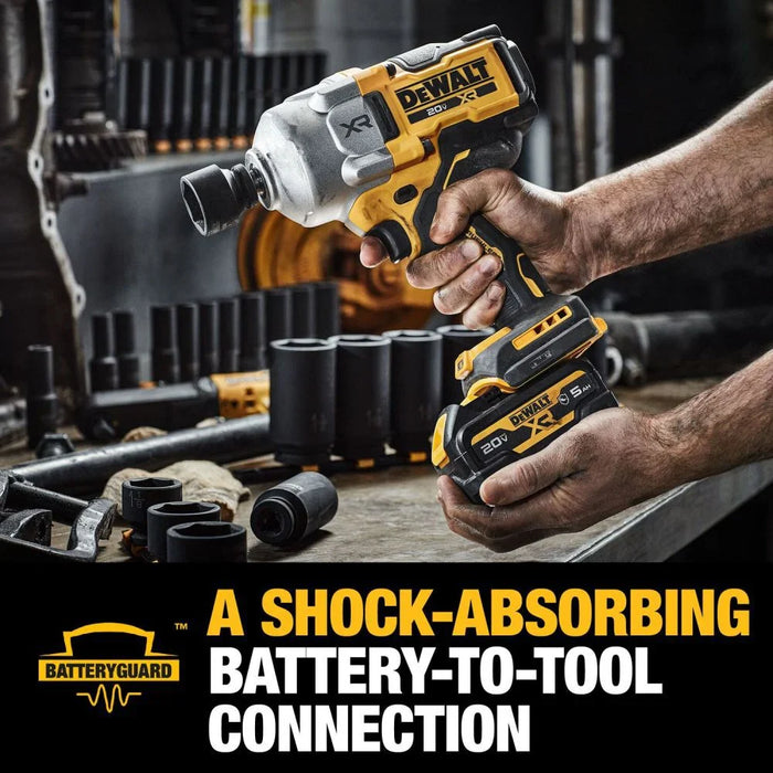 DEWALT 20V MAX* XR Brushless Cordless 1/2 In. High Torque Impact Wrench with Hog Ring Anvil Kit