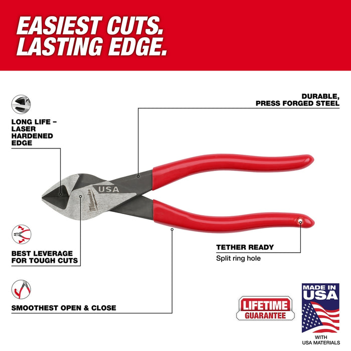 MILWAUKEE 7" Diagonal Dipped Cutting Pliers