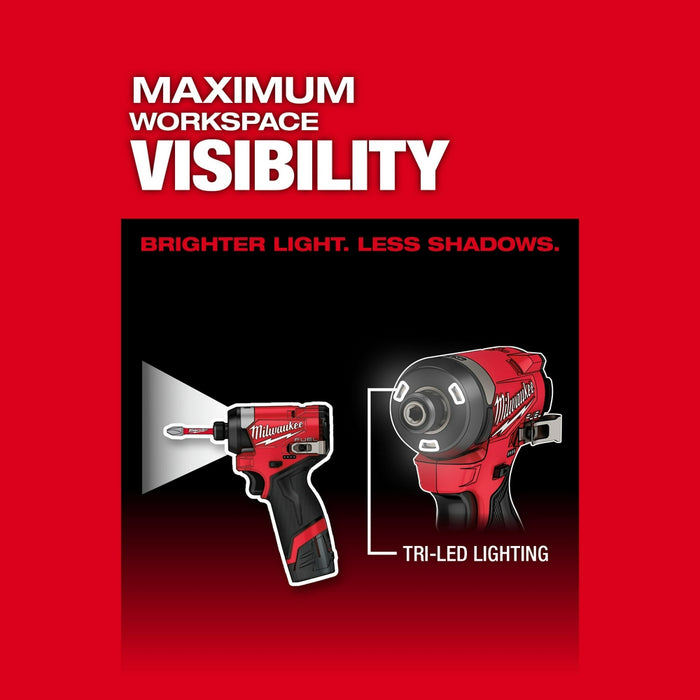 MILWAUKEE M12 FUEL™ 1/4" Hex Impact Driver Kit + FREE 48-11-2425