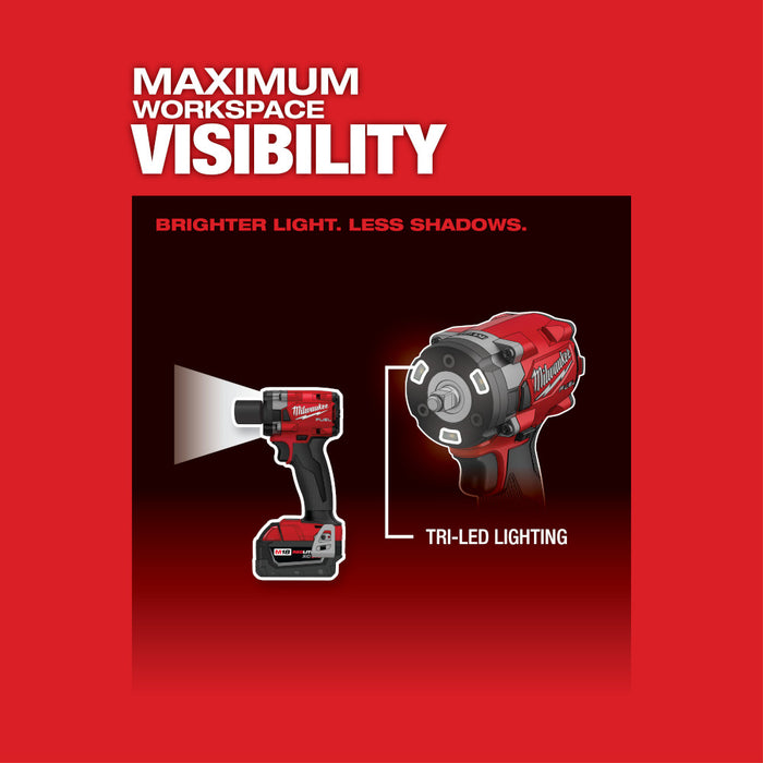 Milwaukee M18 FUEL 3/8" Compact Impact Wrench w/ Friction Ring M18 2854-20+ FREE M18 XC5.0 Battery Pack 48-11-1850