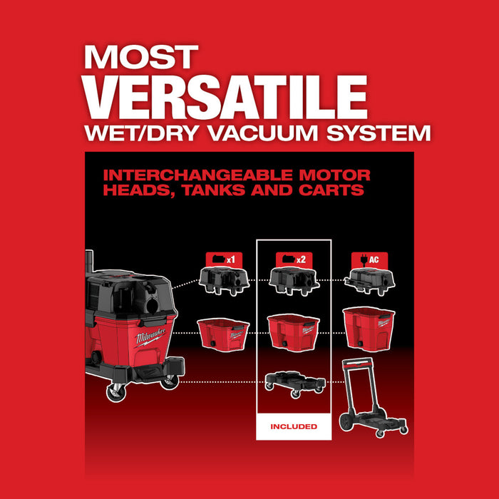 MILWAUKEE M18 FUEL™ 9 Gallon Dual-Battery Wet/Dry Vacuum Kit Q4