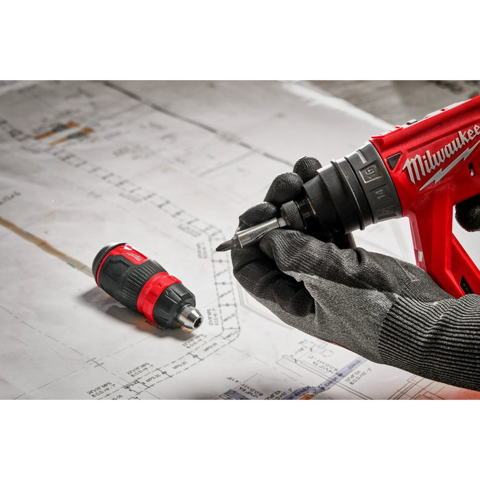 MILWAUKEE 8-IN-1 Ratcheting Compact Multi-Bit Screwdriver