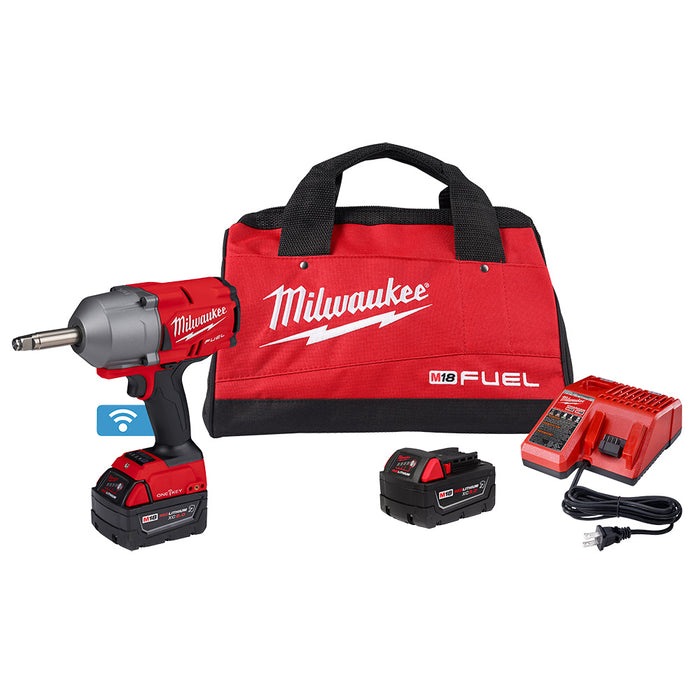 MILWAUKEE M18 FUEL™ 1/2” Ext. Anvil Controlled Torque Impact Wrench w/ ONE-KEY™ Kit