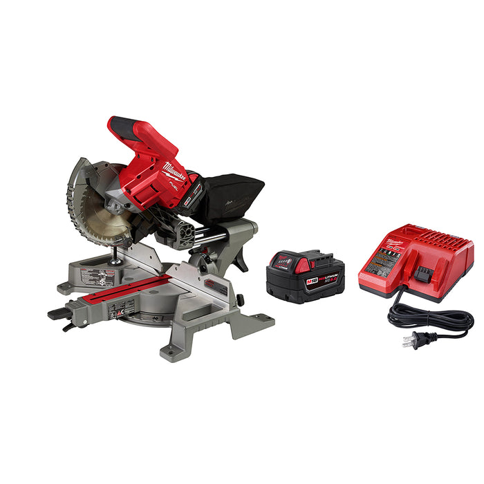 MILWAUKEE M18 FUEL™ Kit de sierra ingletadora compuesta deslizante de doble bisel de 7-1/4”