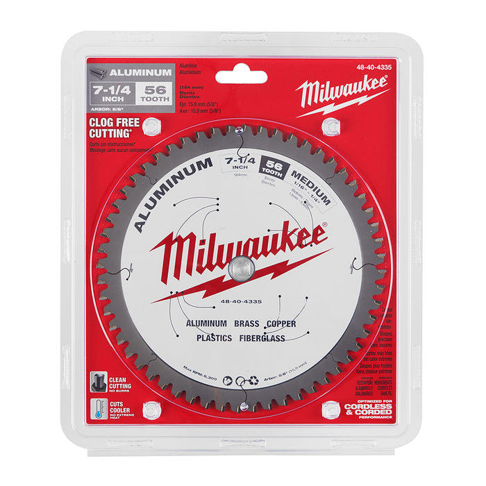 Milwaukee Tools 7-1/4" 56T NON-FERROUS BLADE 48-40-4335