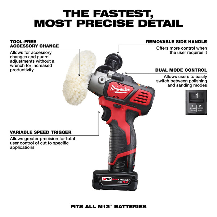 Kit de pulidora/lijadora de velocidad variable MILWAUKEE M12™