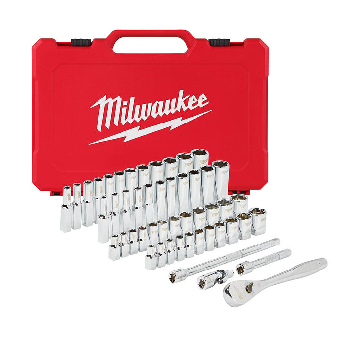 MILWAUKEE 50 PC. 1/4" Drive Ratchet & Socket Set - SAE & Metric