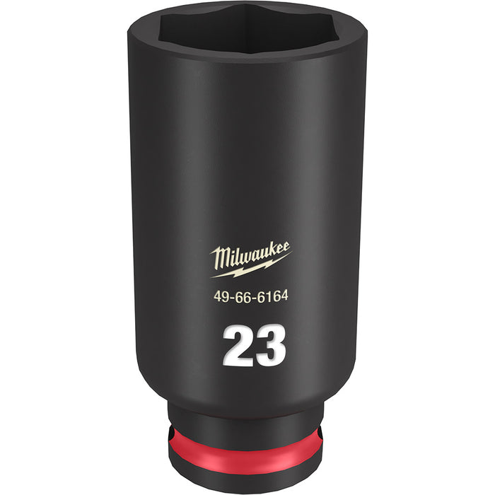 MILWAUKEE SHOCKWAVE Impact Duty Dado de 6 puntos con accionamiento de 3/8" y 23 mm de profundidad