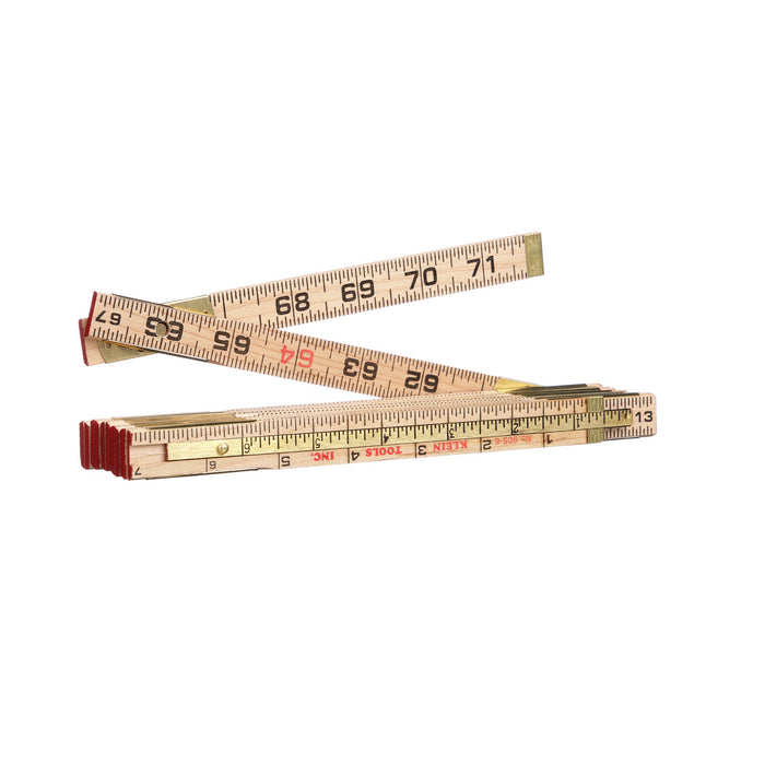 KLEIN TOOLS Metro plegable de madera con extensión