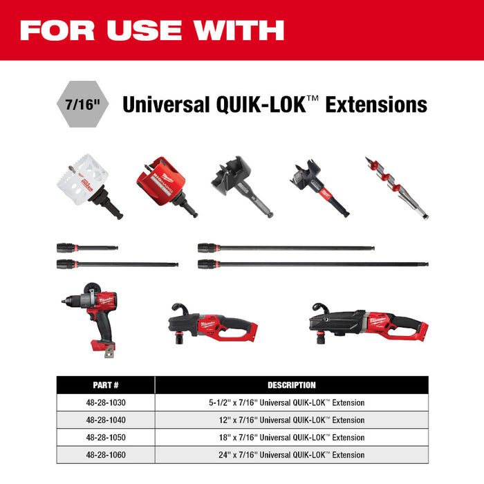 Milwaukee Tools 7/16"x5-1/2" Extension 48-28-1030