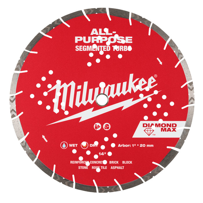 MILWAUKEE DIAMOND MAX™ Segmented Turbo All-Purpose Blades
