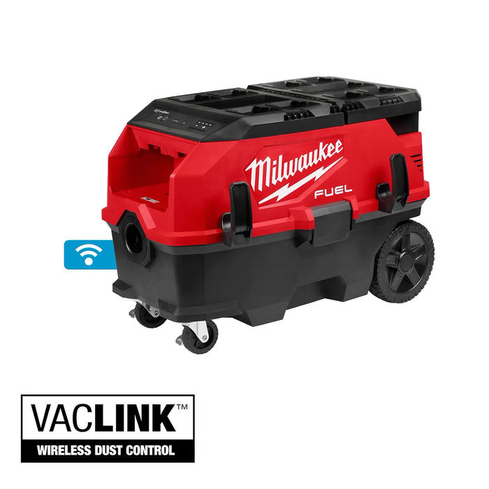 MILWAUKEE 0888-20 M18 FUEL™ 9 Gallon Dual Battery Dust Extractor w/ PACKOUT™ Compatibility and VACLINK™