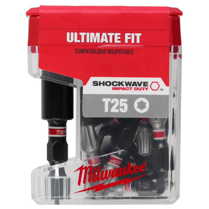Milwaukee Tools 1" T25 IMP 25PK TICTAC BIT HLDR 48-32-5016