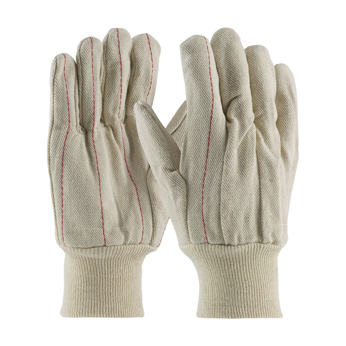 12 PACK PIP® Cotton Canvas Double Palm Glove with Nap-In Finish - Knit Wrist