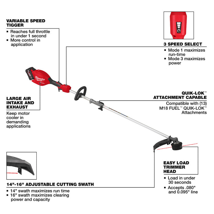 MILWAUKEE M18 FUEL™ QUIK-LOK™ String Trimmer Kit