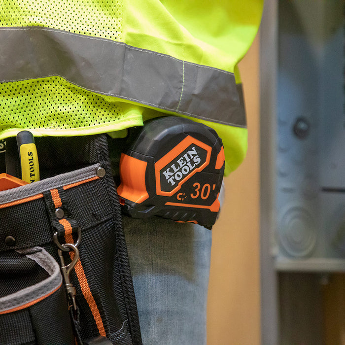 KLEIN TOOLS 30' Magnetic Double-Hook Tape Measure