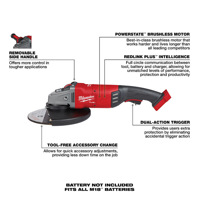 MILWAUKEE M18 FUEL 7" / 9" Large Angle Grinder (Tool Only)