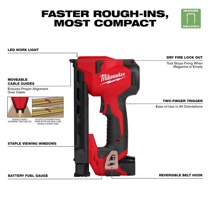 MILWAUKEE M12™ Cable Stapler Kit