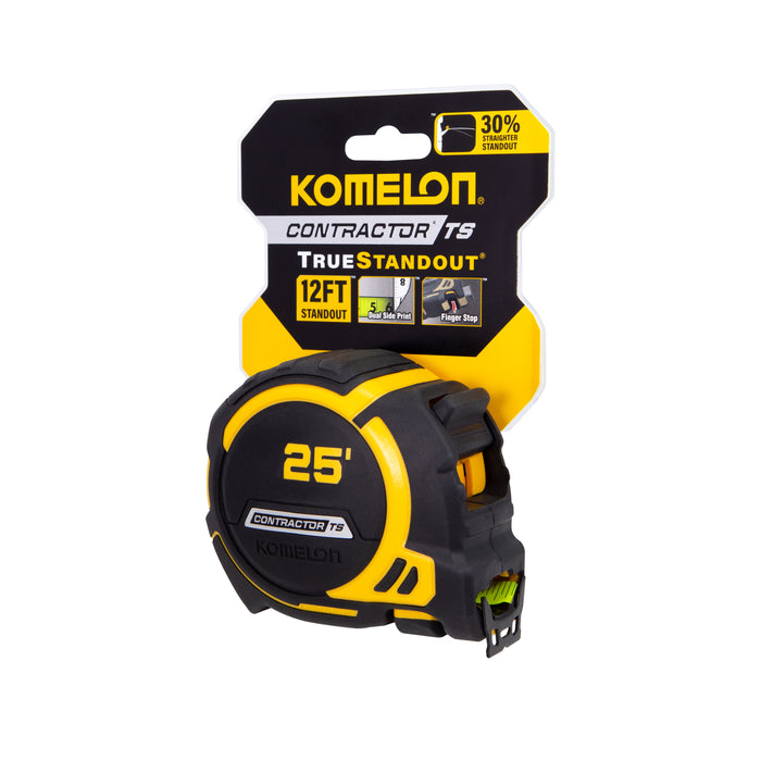 Komelon 25' x 1.25" Magnetic Wide Blade Contractor TS Series