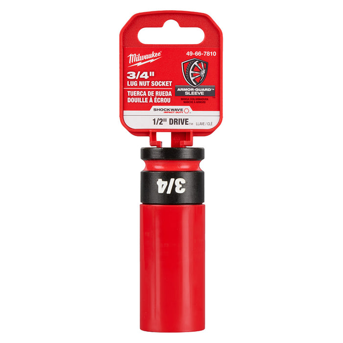 MILWAUKEE SHOCKWAVE IMPACT DUTY™ Dado para rueda con tuerca de seguridad SAE de 3/4" con impulsión de 1/2"