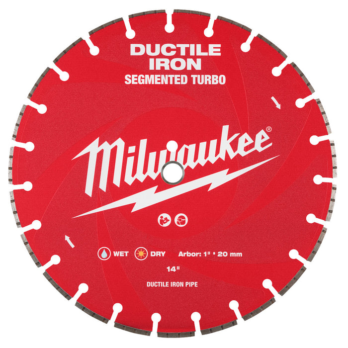 MILWAUKEE 14" Ductile Iron Segmented Diamond Blade