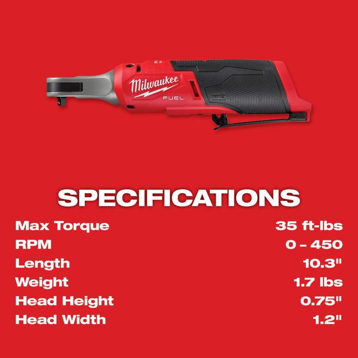 MILWAUKEE M12 FUEL™ 1/4" High Speed Ratchet (Tool Only)