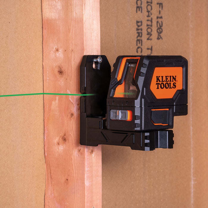 KLEIN TOOLS Rechargeable Self-Leveling Green Cross-Line Level & Red Plumb Spot Laser Level