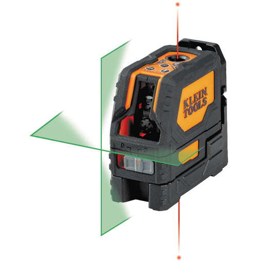 KLEIN TOOLS Rechargeable Self-Leveling Green Cross-Line Level & Red Plumb Spot Laser Level