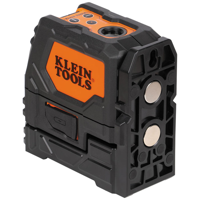 KLEIN TOOLS Rechargeable Self-Leveling Green Cross-Line Level & Red Plumb Spot Laser Level