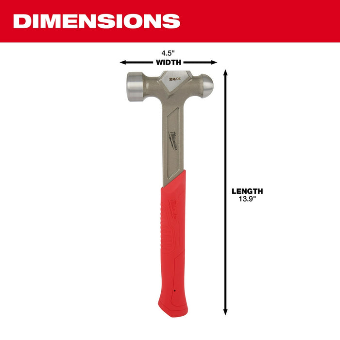 MILWAUKEE 24 oz. Steel Ball Peen Hammer