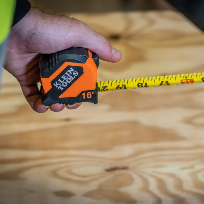 KLEIN TOOLS 16' Compact Double-Hook Tape Measure