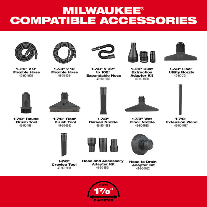 MILWAUKEE M18 FUEL™ 9 Gallon Dual-Battery Wet/Dry Vacuum Kit Q4