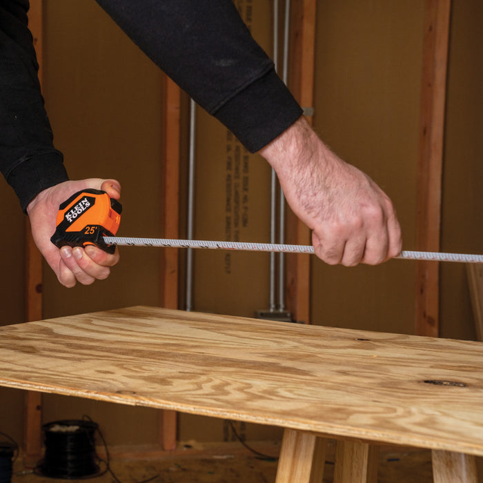 KLEIN TOOLS 25' Compact Double-Hook Tape Measure