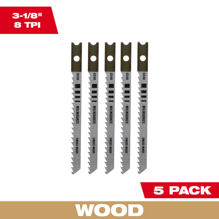 Milwaukee Tools 3-1/8In 8 TPI Hi Carbon Steel J 48-42-0240