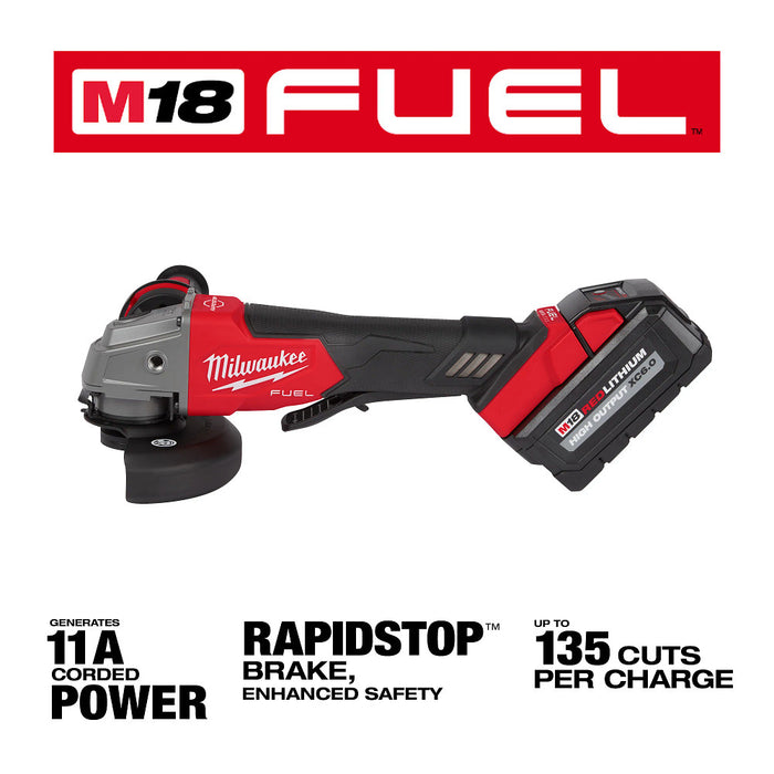 MILWAUKEE M18 FUEL 4-1/2" / 5" Braking Grinder w/ Paddle No Lock Switch Kit