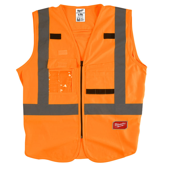 Hi Vis Orange Safety Vest - L/XL