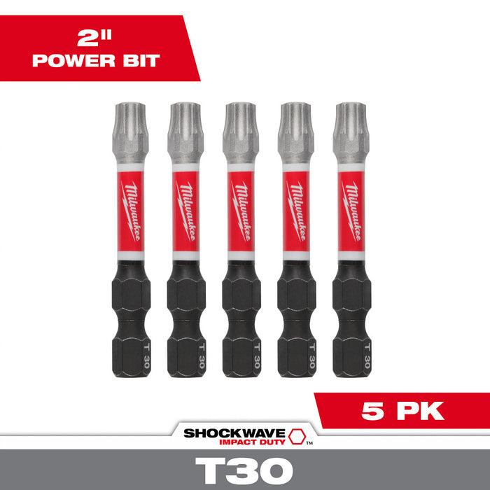 Milwaukee Tools 2" T30 Impact Driver Bit 5 Pack 48-32-4687