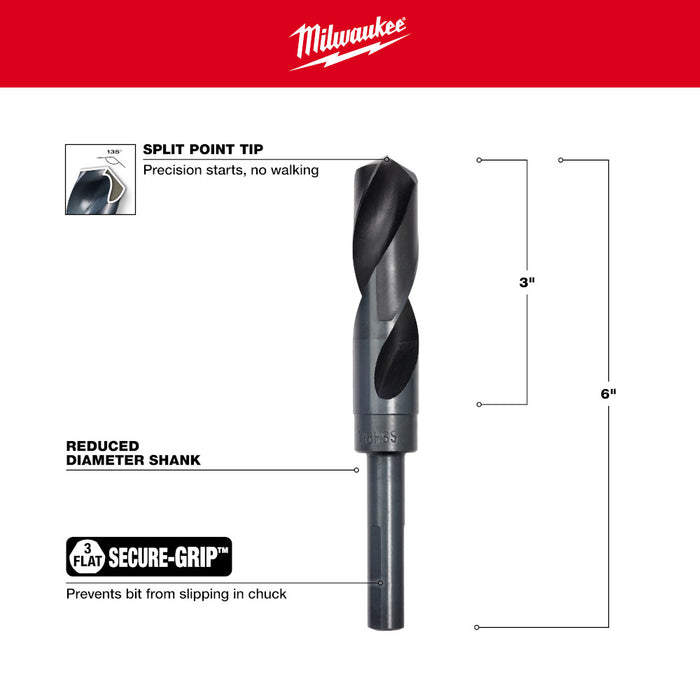 Milwaukee Tools 7/8" S&D Black Oxide Bit 48-89-2750