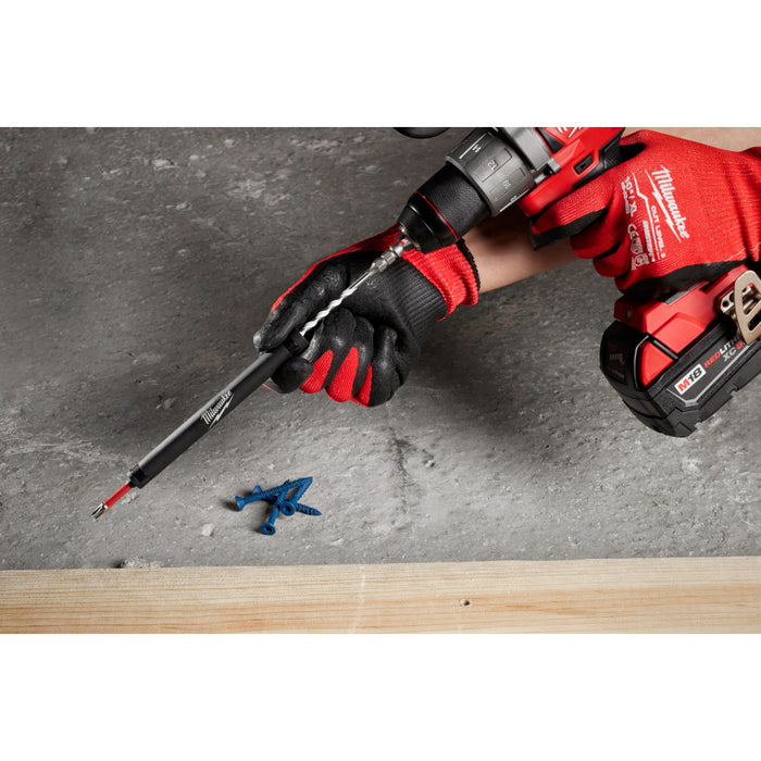 MILWAUKEE 7 PIEZAS. Kit de instalación de tornillos para hormigón con broca multimaterial de carburo SHOCKWAVE IMPACT DUTY™